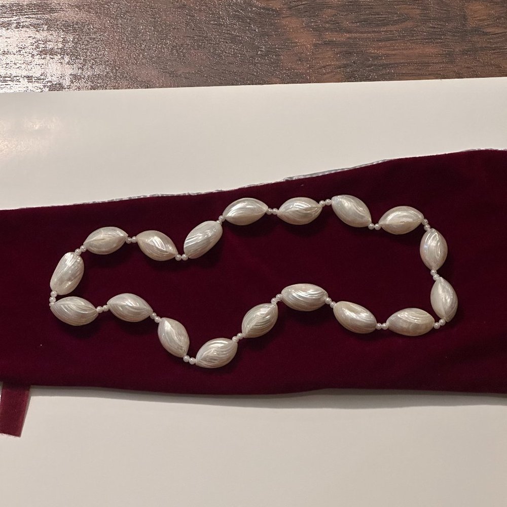 Seashell and Pearl Necklace